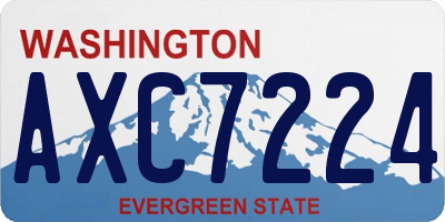 WA license plate AXC7224