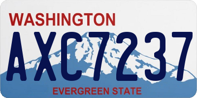 WA license plate AXC7237
