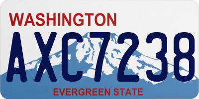 WA license plate AXC7238