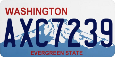 WA license plate AXC7239