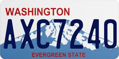 WA license plate AXC7240