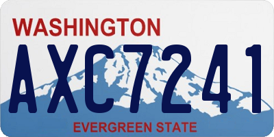 WA license plate AXC7241