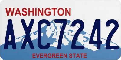 WA license plate AXC7242