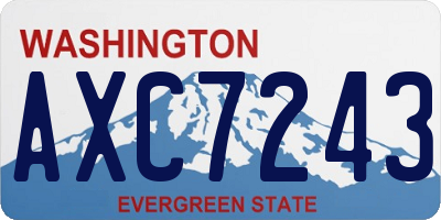 WA license plate AXC7243
