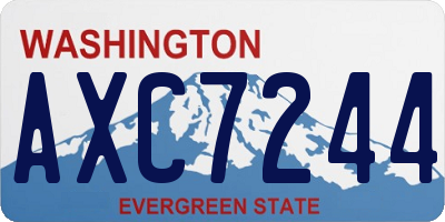 WA license plate AXC7244