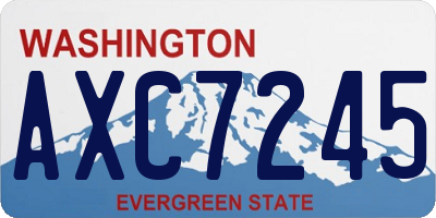 WA license plate AXC7245