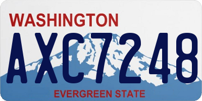 WA license plate AXC7248