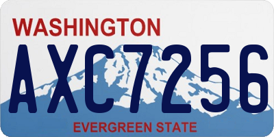 WA license plate AXC7256
