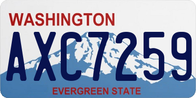 WA license plate AXC7259