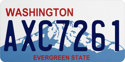 WA license plate AXC7261