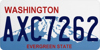 WA license plate AXC7262