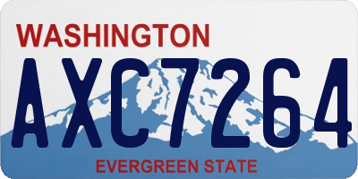 WA license plate AXC7264