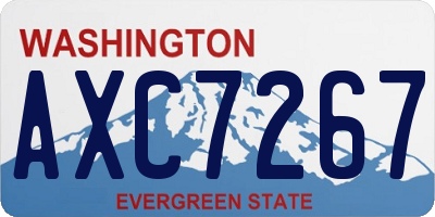 WA license plate AXC7267