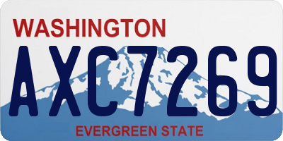 WA license plate AXC7269