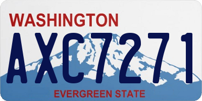 WA license plate AXC7271