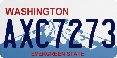 WA license plate AXC7273