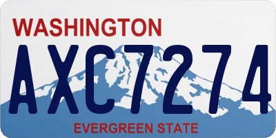WA license plate AXC7274