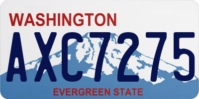 WA license plate AXC7275