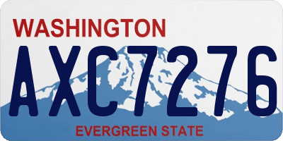 WA license plate AXC7276
