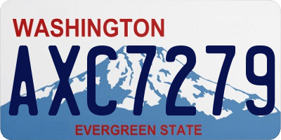 WA license plate AXC7279