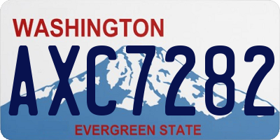 WA license plate AXC7282