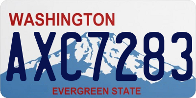 WA license plate AXC7283