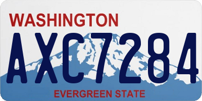 WA license plate AXC7284