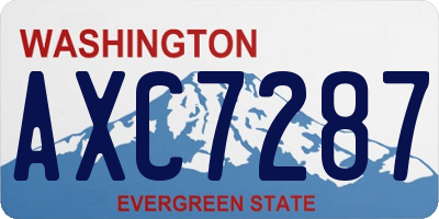 WA license plate AXC7287