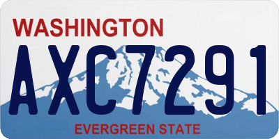 WA license plate AXC7291