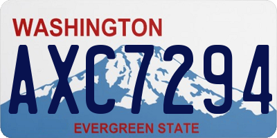 WA license plate AXC7294