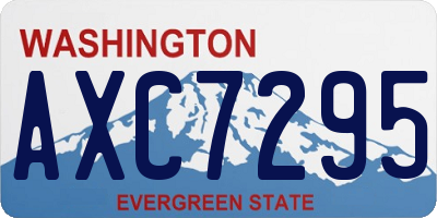 WA license plate AXC7295