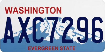 WA license plate AXC7296