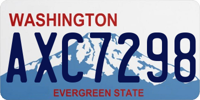 WA license plate AXC7298
