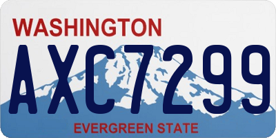 WA license plate AXC7299
