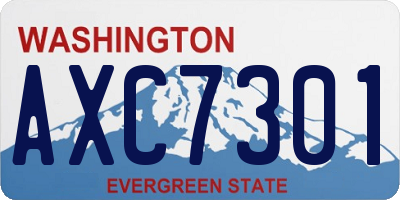 WA license plate AXC7301