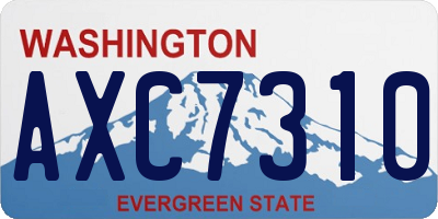 WA license plate AXC7310