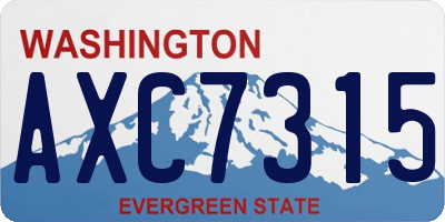 WA license plate AXC7315