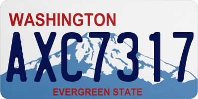 WA license plate AXC7317
