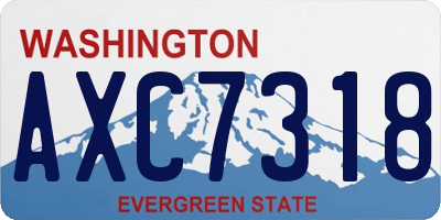WA license plate AXC7318