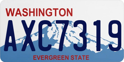 WA license plate AXC7319