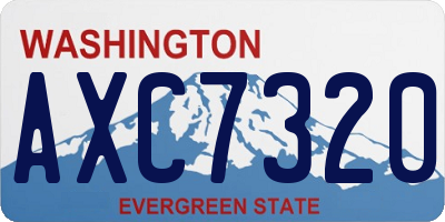 WA license plate AXC7320