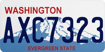WA license plate AXC7323