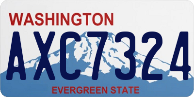 WA license plate AXC7324