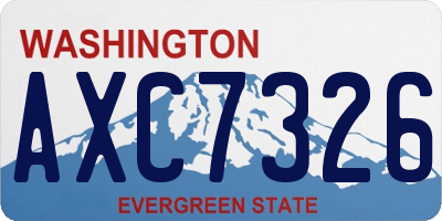WA license plate AXC7326