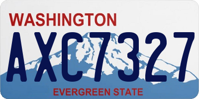 WA license plate AXC7327