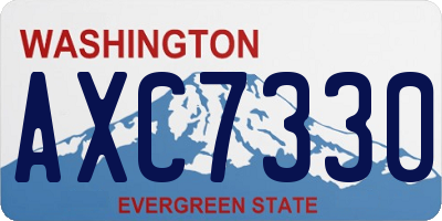 WA license plate AXC7330