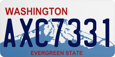 WA license plate AXC7331