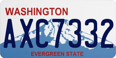 WA license plate AXC7332