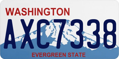 WA license plate AXC7338