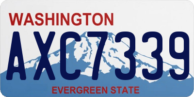 WA license plate AXC7339